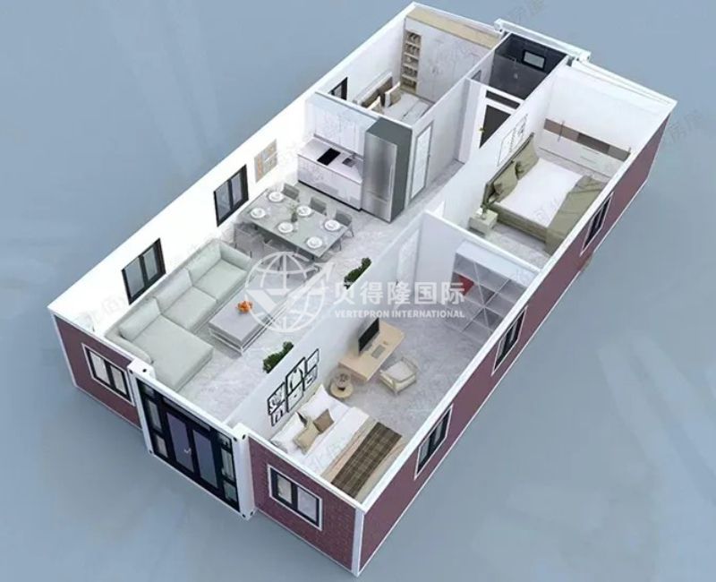 40-футовый расширяемый контейнерный дом